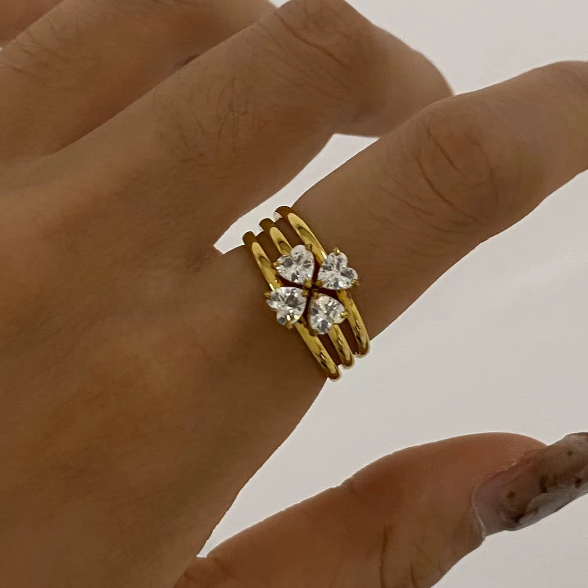Heart Stack Ring