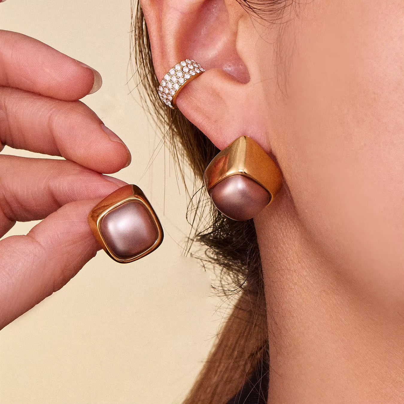 Champagne Gold Studs
