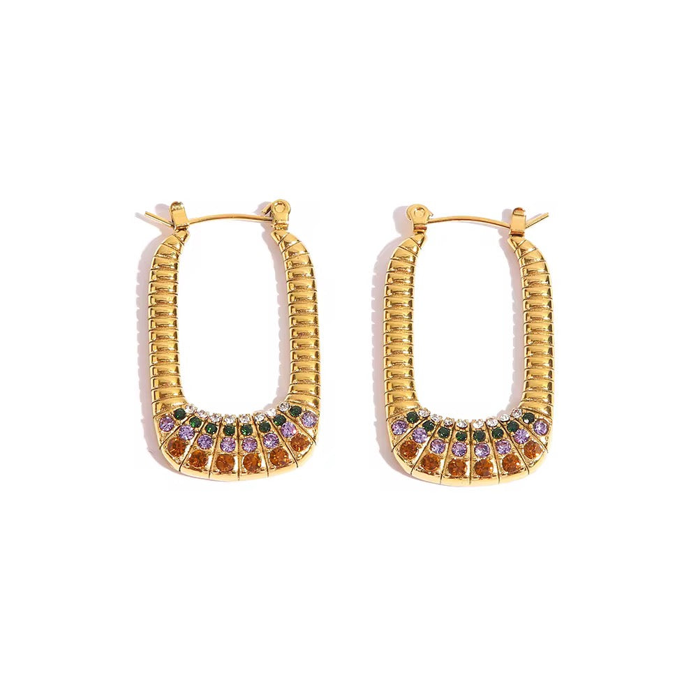 Long Multicolor Hoops