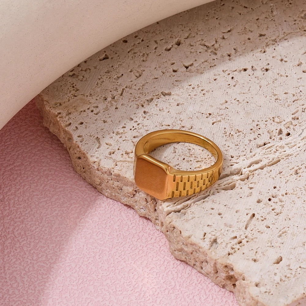 Gold Watch Band Ring