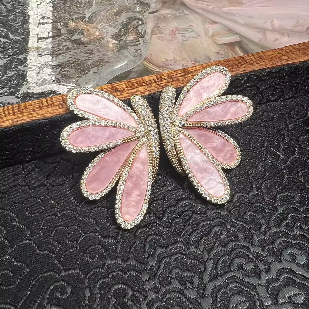Pink Butterfly Luxe Earrings