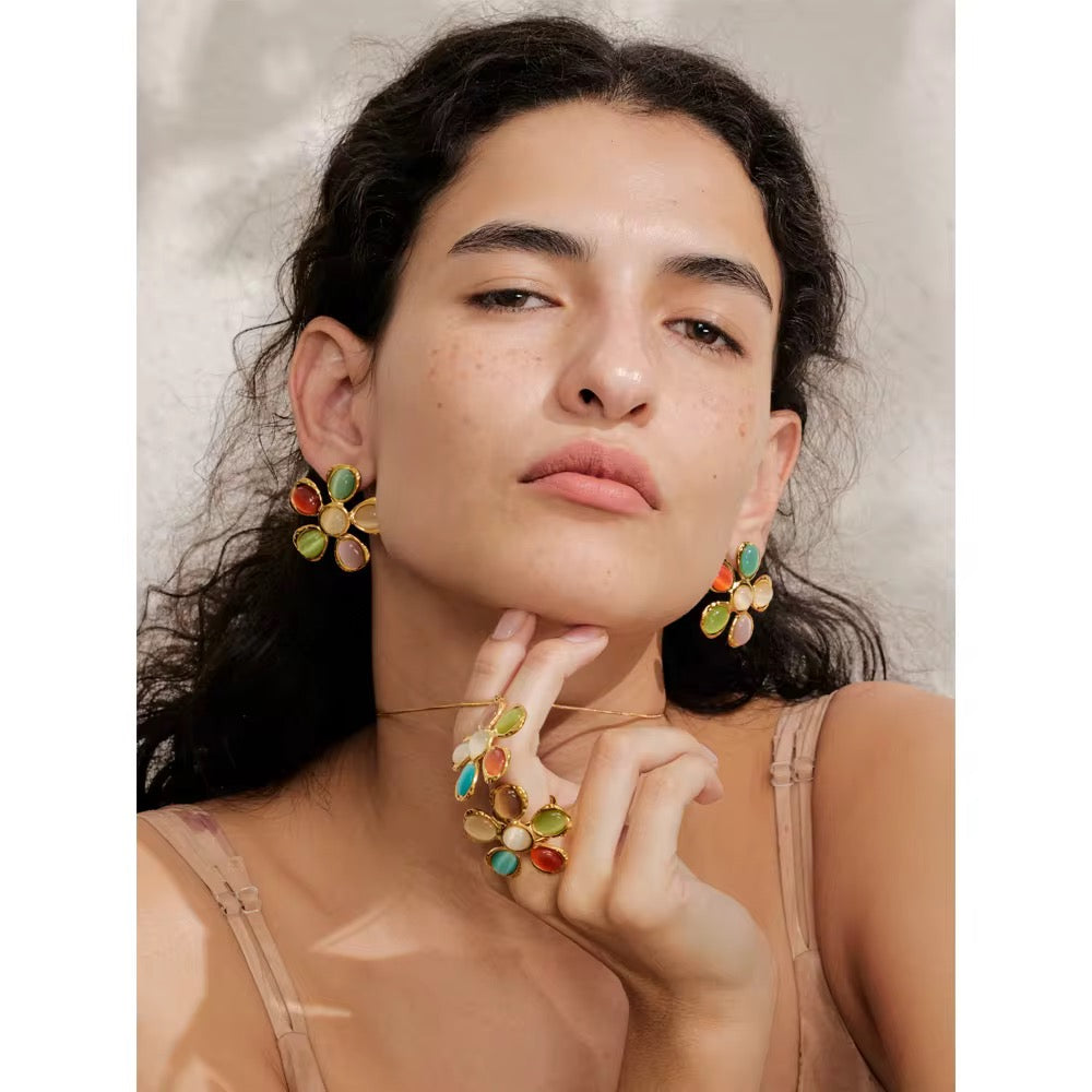 Multicolor Blossom Studs