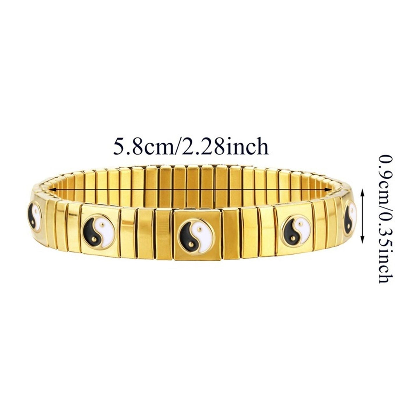 Yin Yan Elastic Bangle