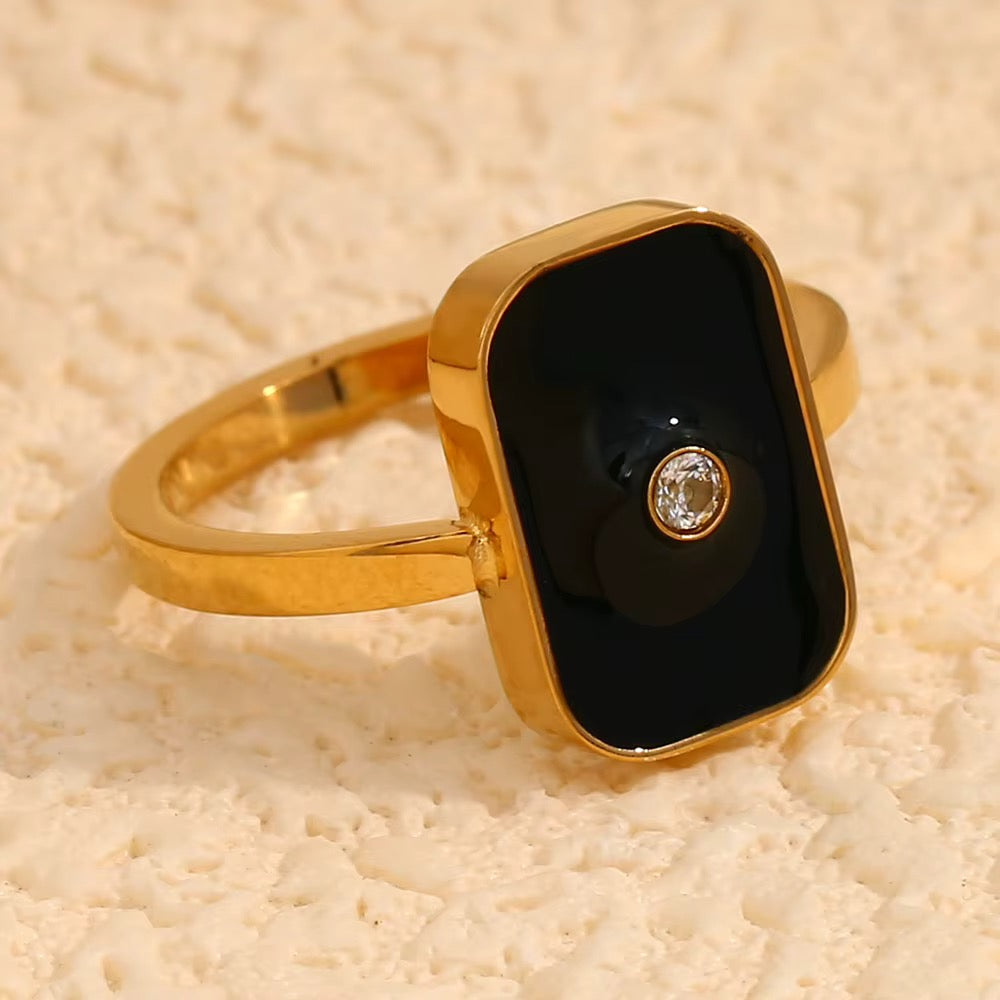 Black Zircon Ring