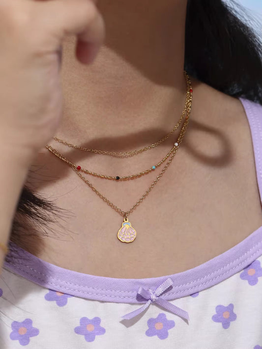 Mini Pink Shell Necklace