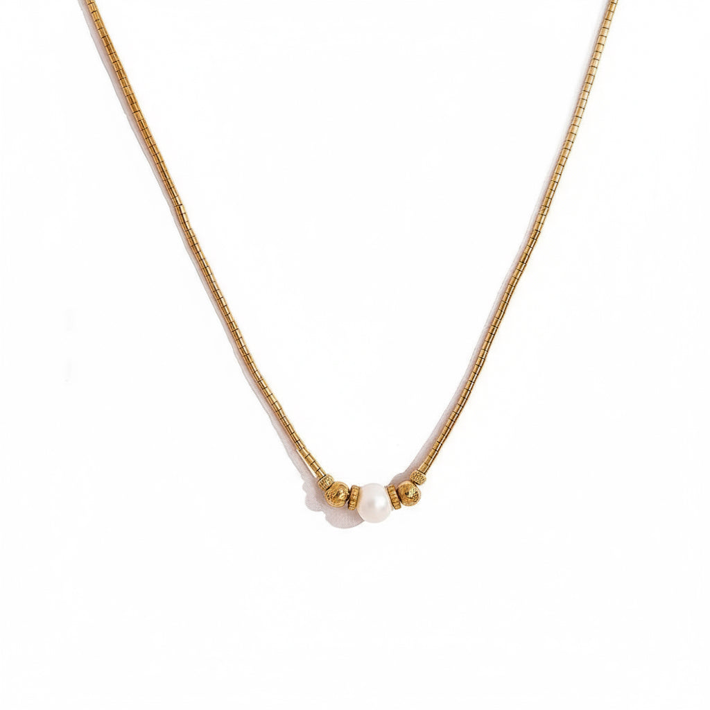 Pearl Cutwork Necklace