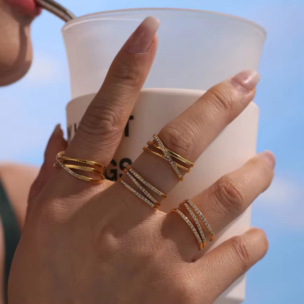 Zigzag Zirconia Ring