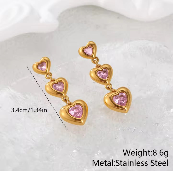 Mini Hearts Jelo Earrings