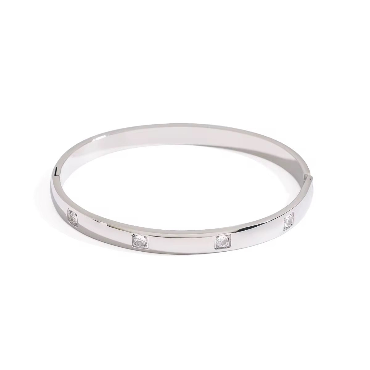 Silver Square Bangle