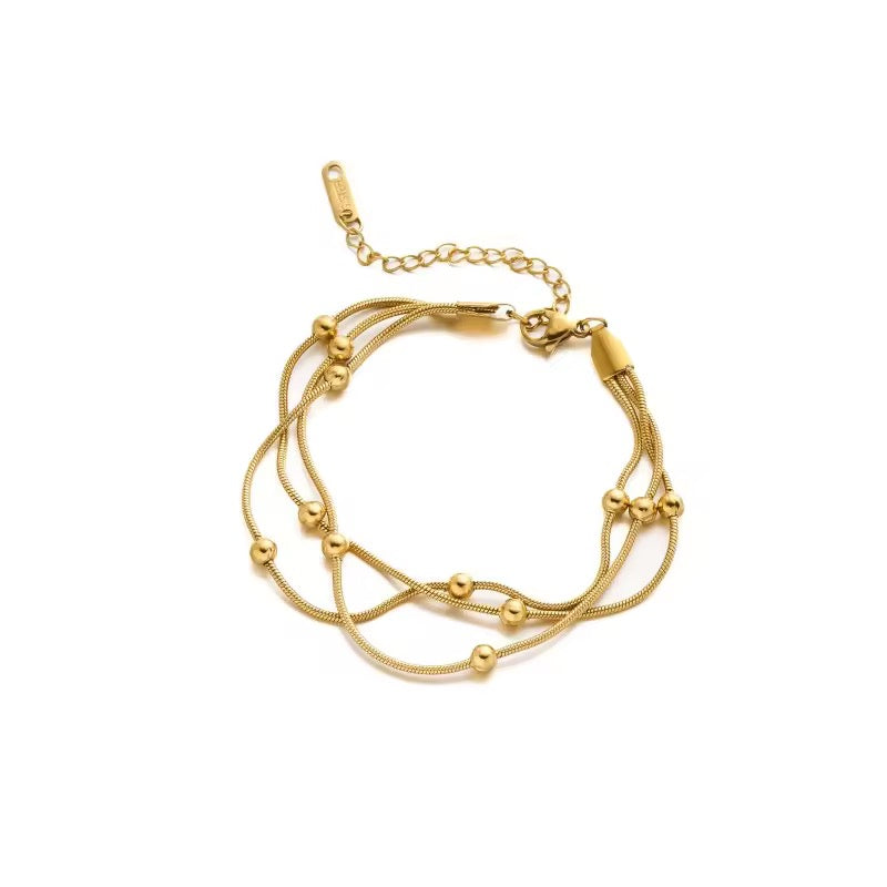 Tribeaded Bone Bracelet