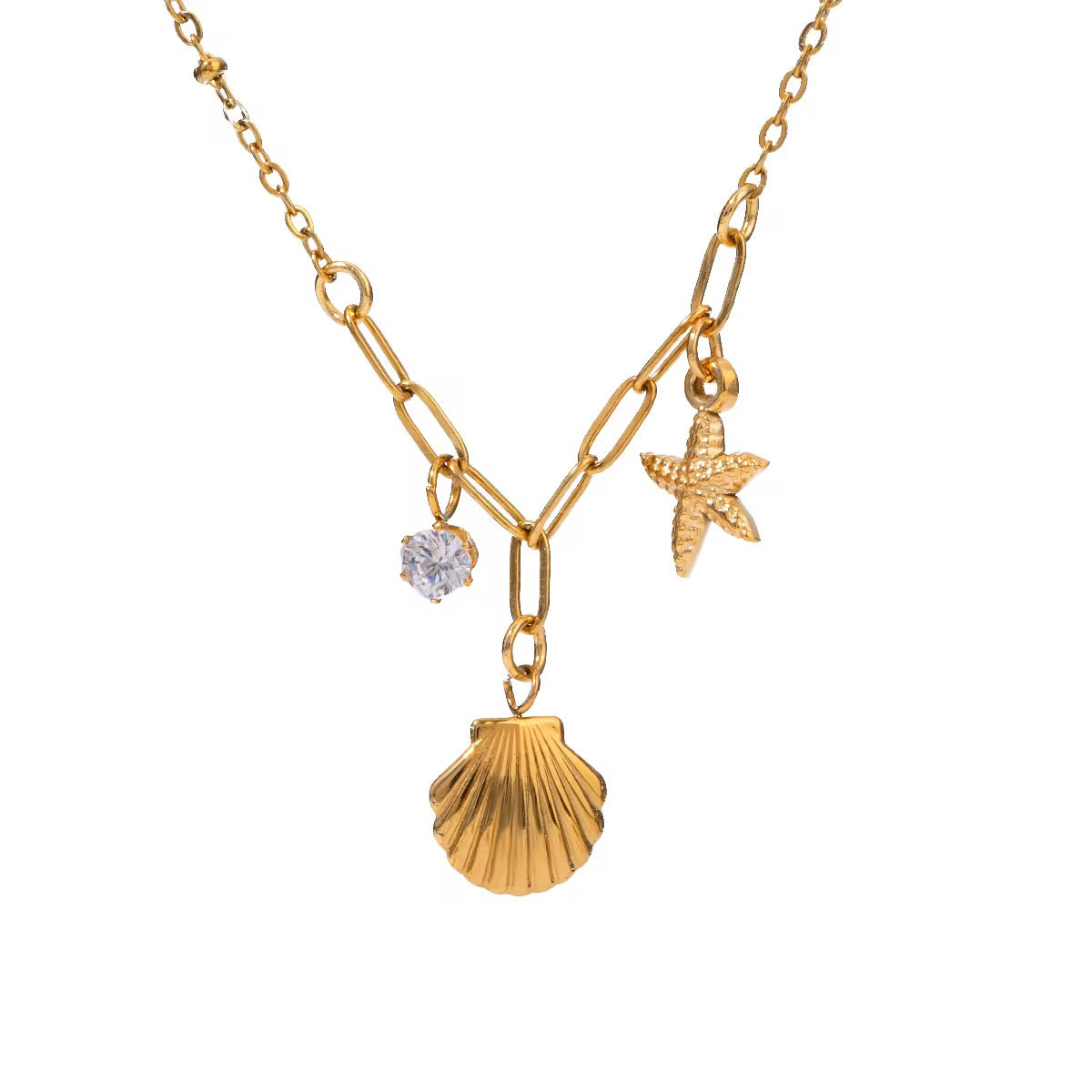 Shell paperclip Necklace