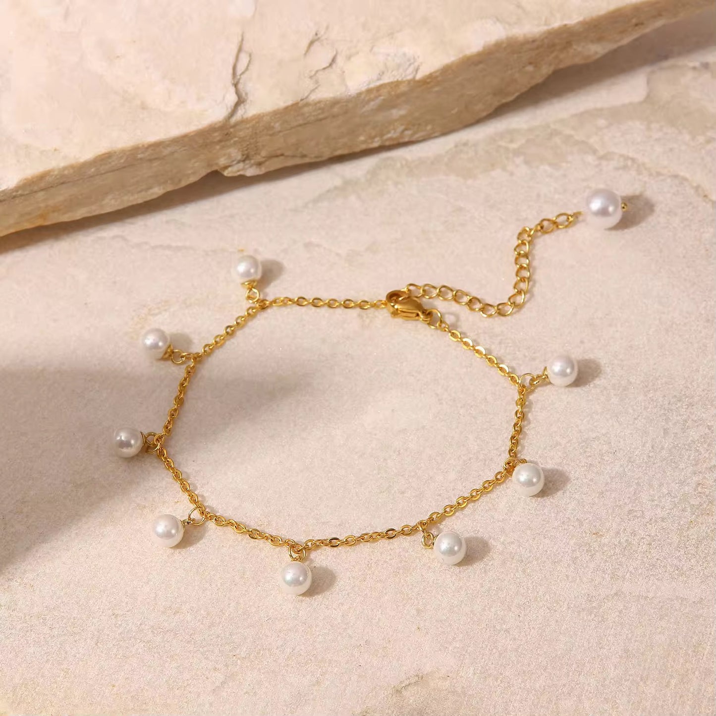 Pearl hanging Anklet