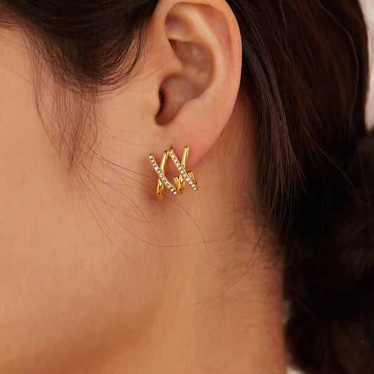 Double Cross Earrings