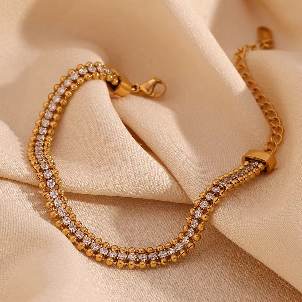 Maya Beaded Tri Bracelet