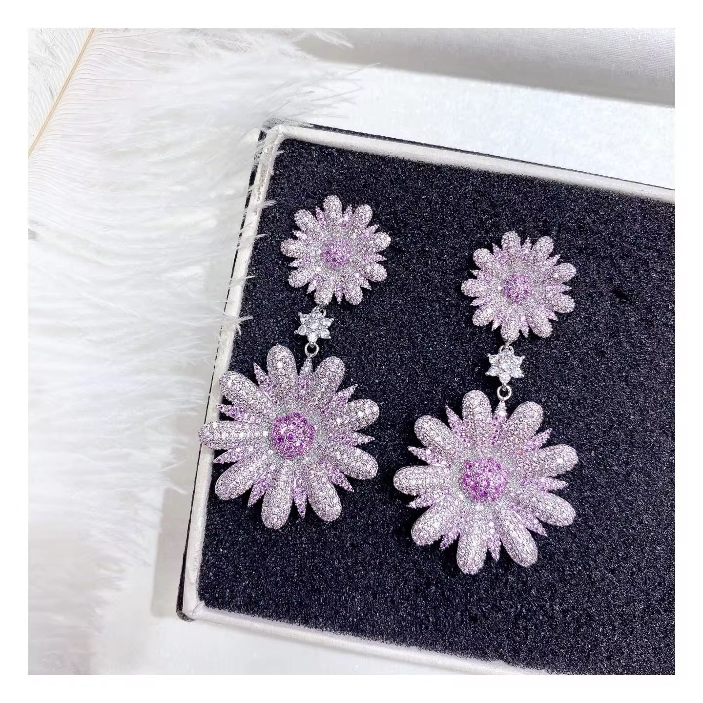 Pink Luxury Magnolia Earrings