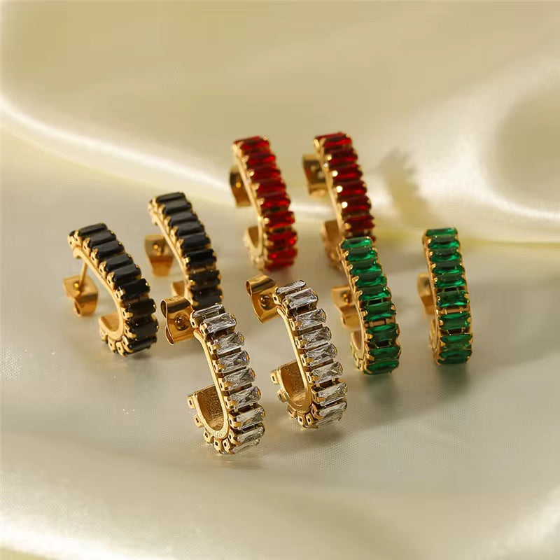 Emerald Tennis Hoops
