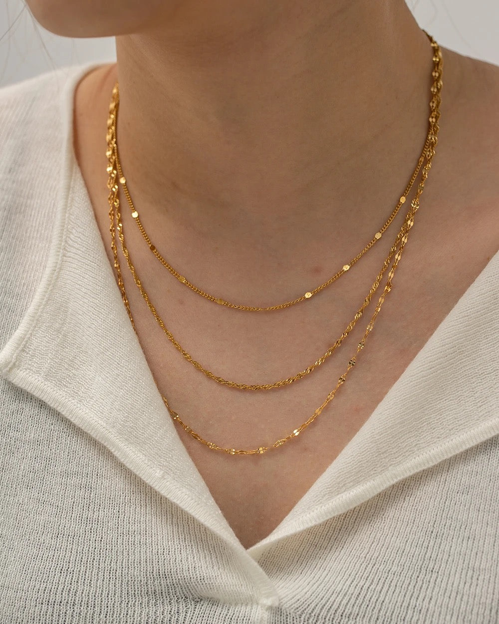 Glity Trilayer Necklace