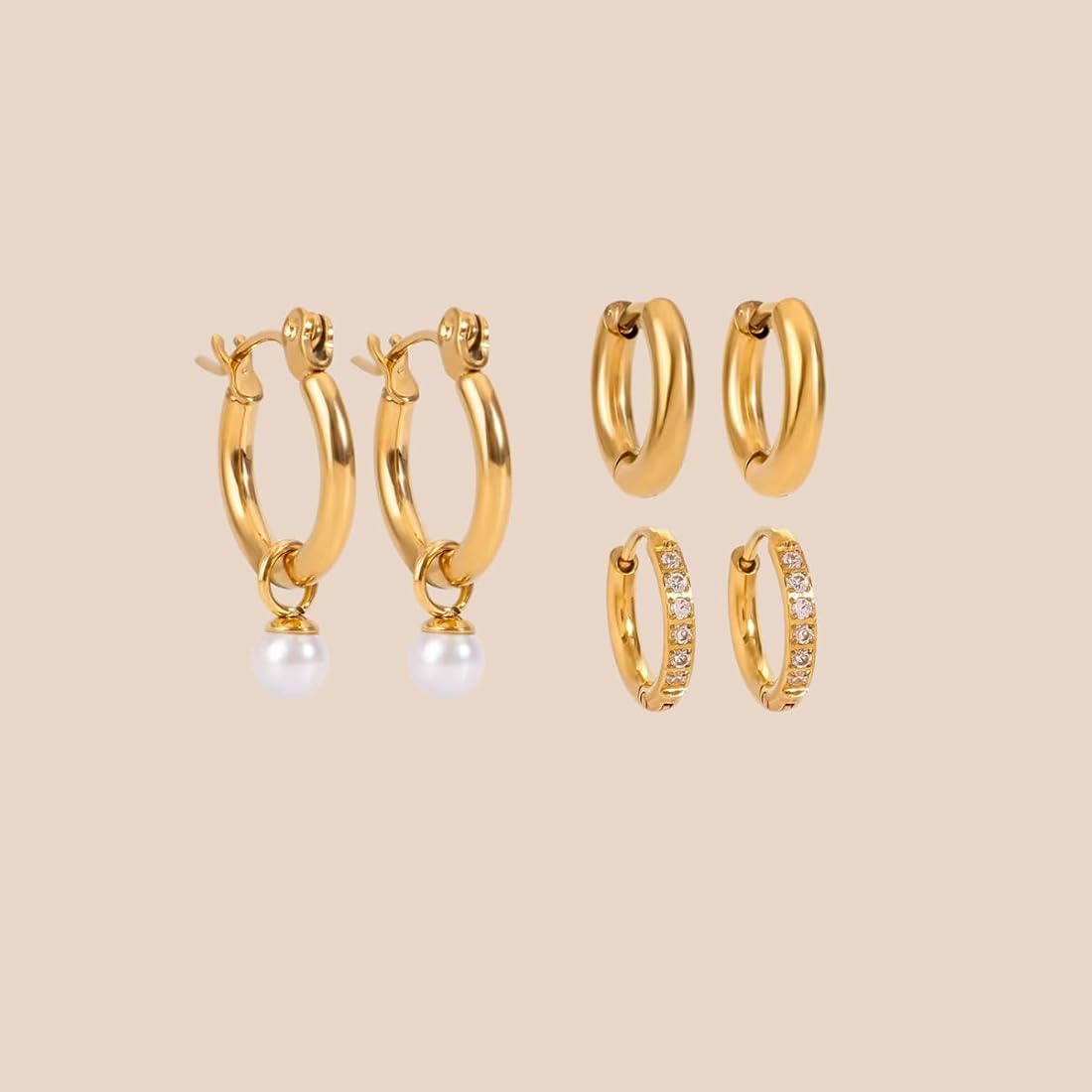 A23 Pearl Drop Hoops Pack
