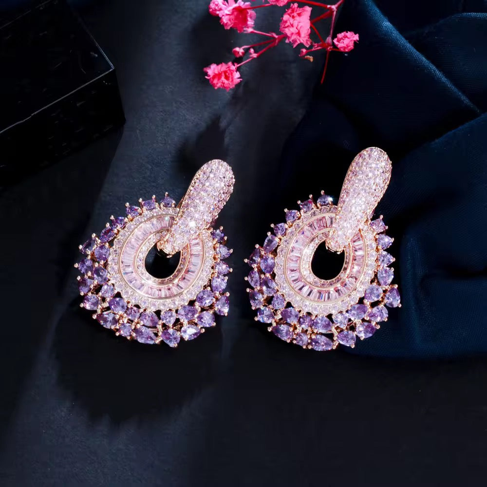 Purple Dhanak Luxe Studs