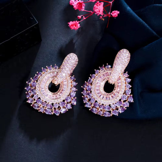 Purple Dhanak Luxe Studs