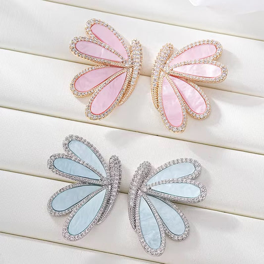 Pink Butterfly Luxe Earrings