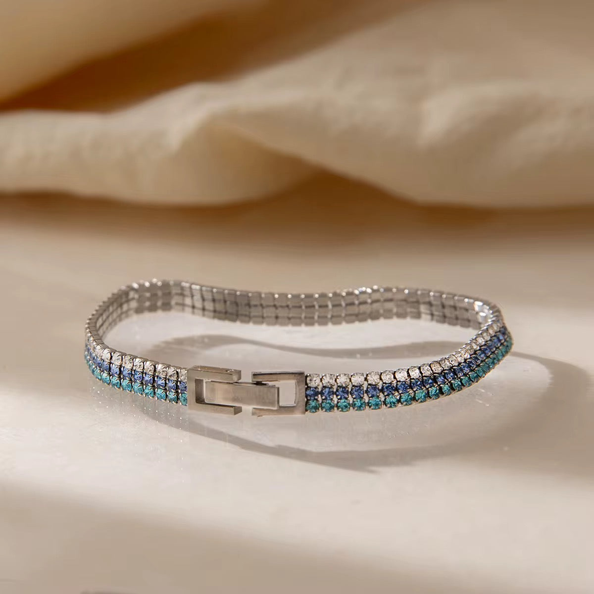Sapphire Tri Bracelet