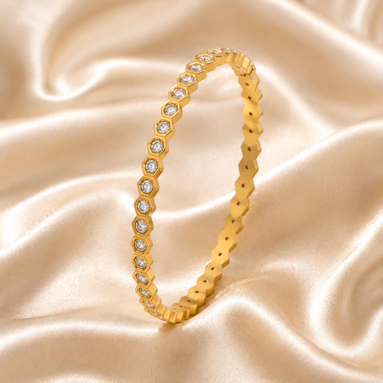 Diamond Octagon Bangle