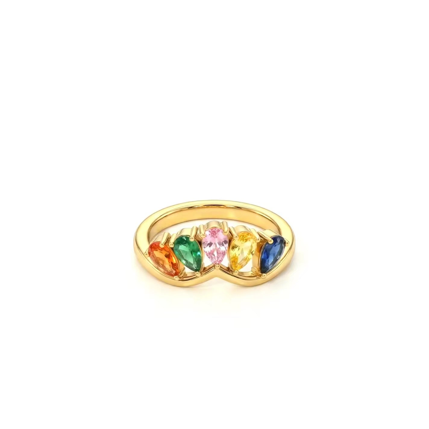 Colorful Wedge Ring