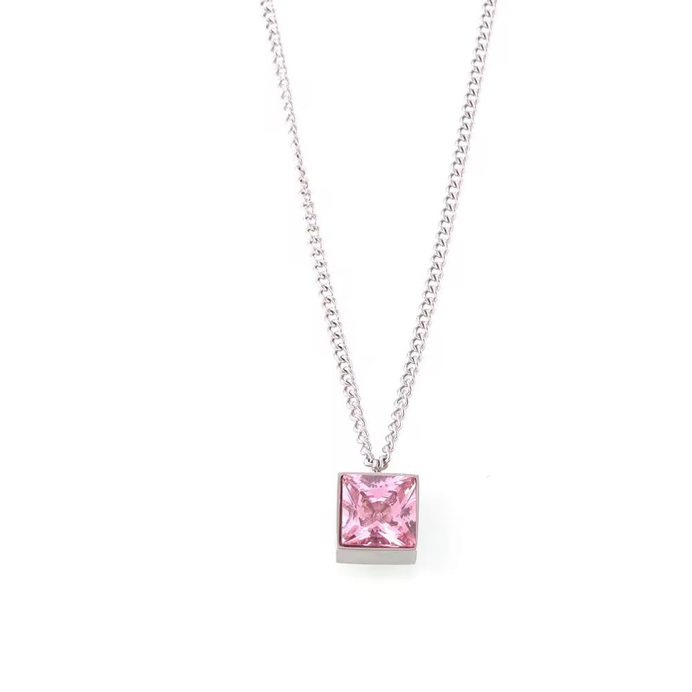 Pink Silver Necklace