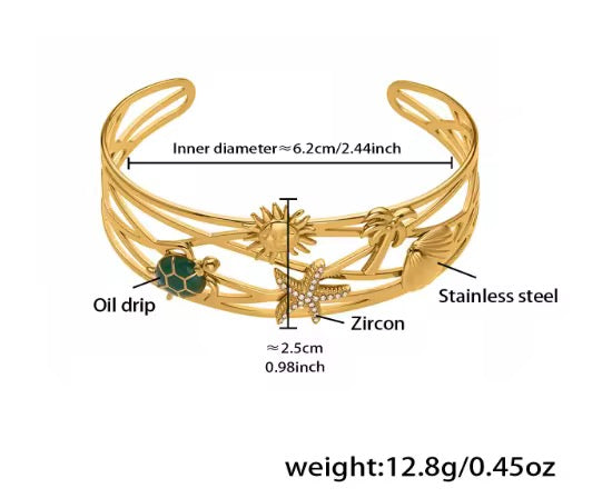 Green LadyBug Bangle