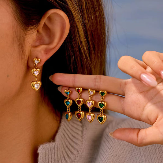 Mini Hearts Jelo Earrings