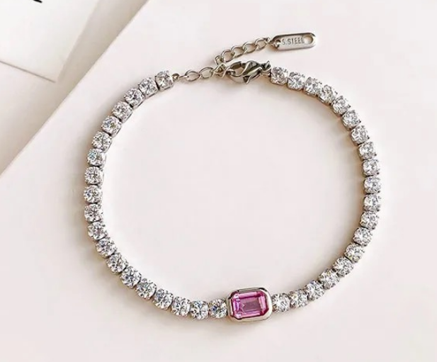 Pink Celine Diamond Bracelet