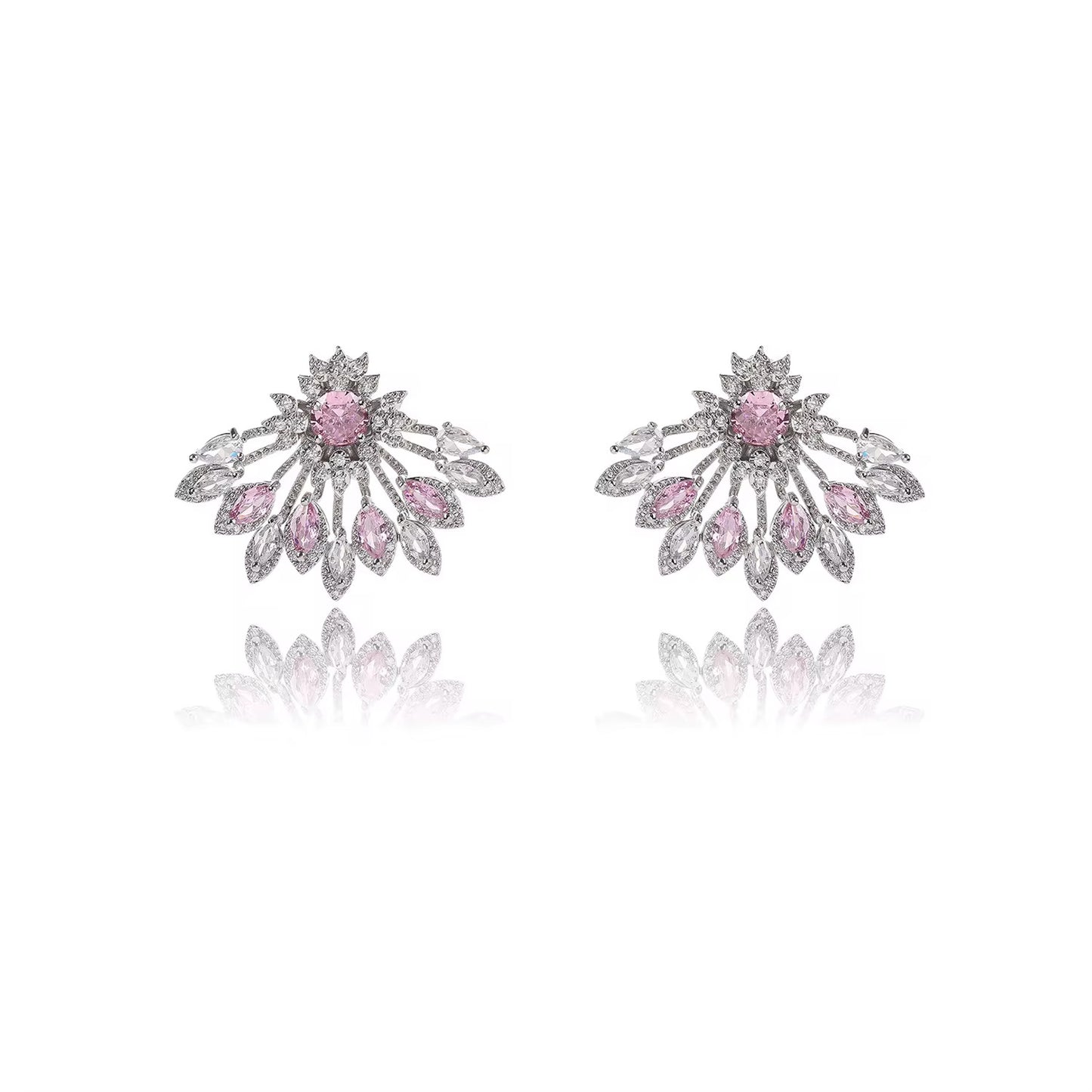Pink Feather Luxe Studs
