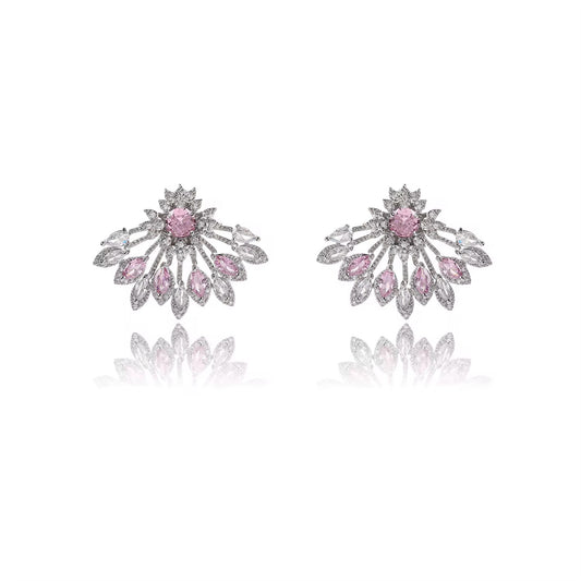 Pink Feather Luxe Studs
