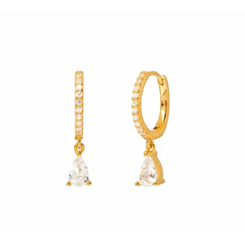Teardrop Zirconia Hoops