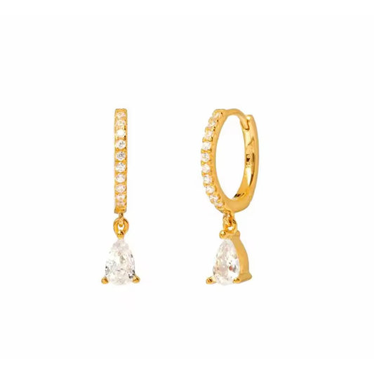 Teardrop Zirconia Hoops