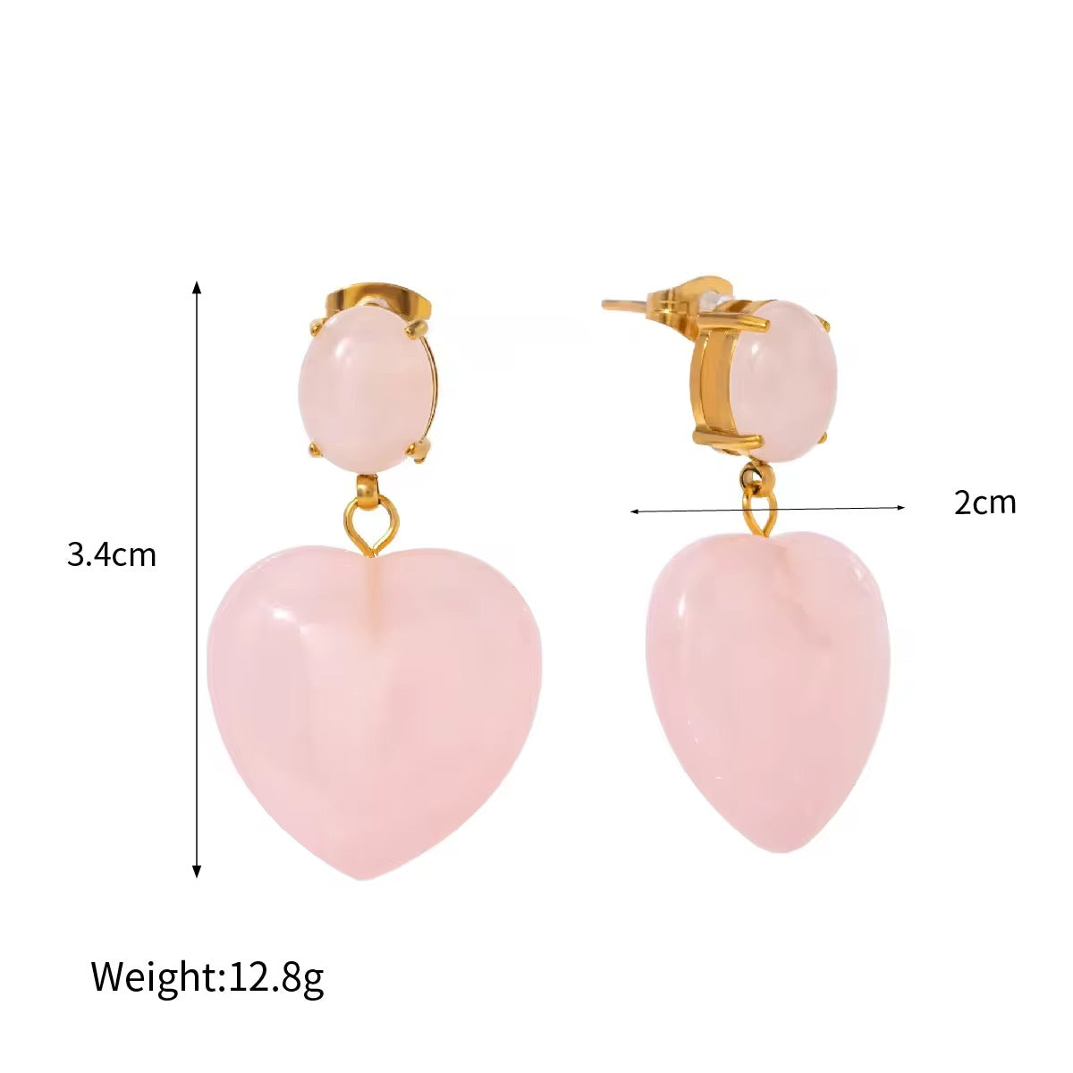 Rose Stoneheart Earrings