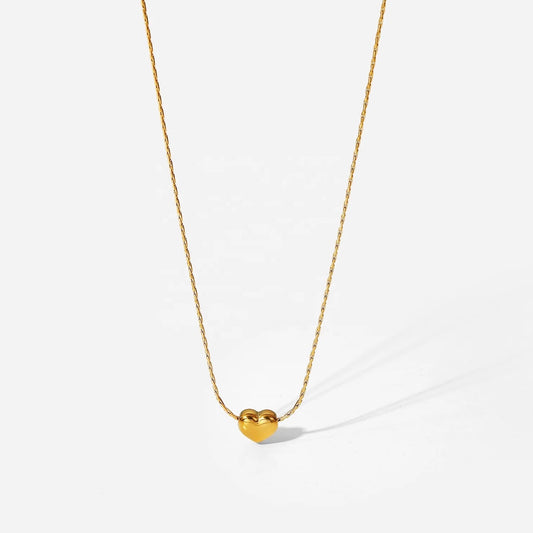 Heart Choker Gold Necklace