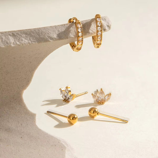 A02 Dainty Studs Hoops Pack