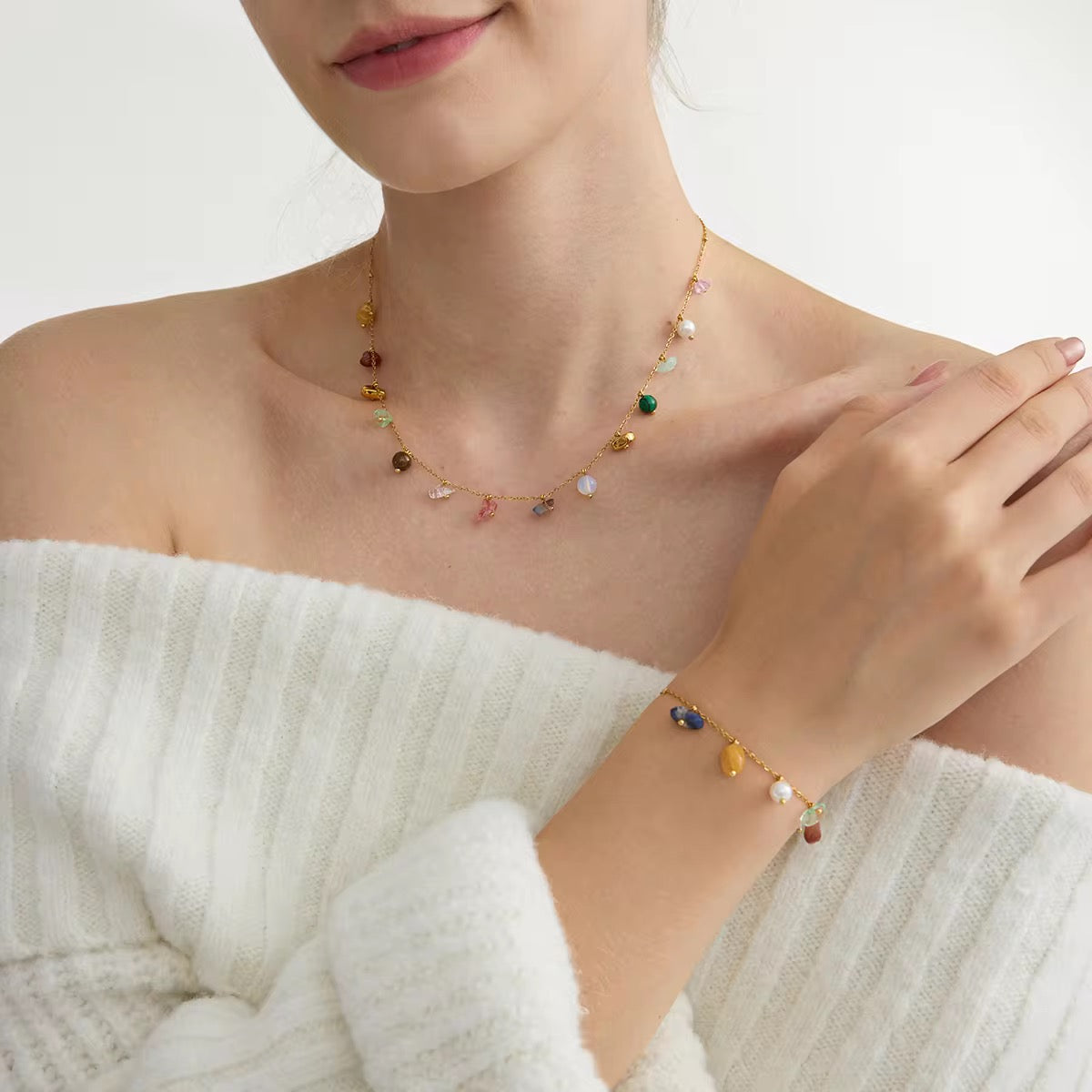 Mixed Stones Necklace