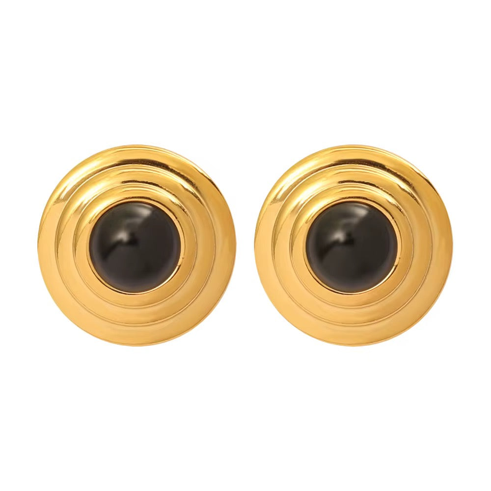 Black Swirl Studs