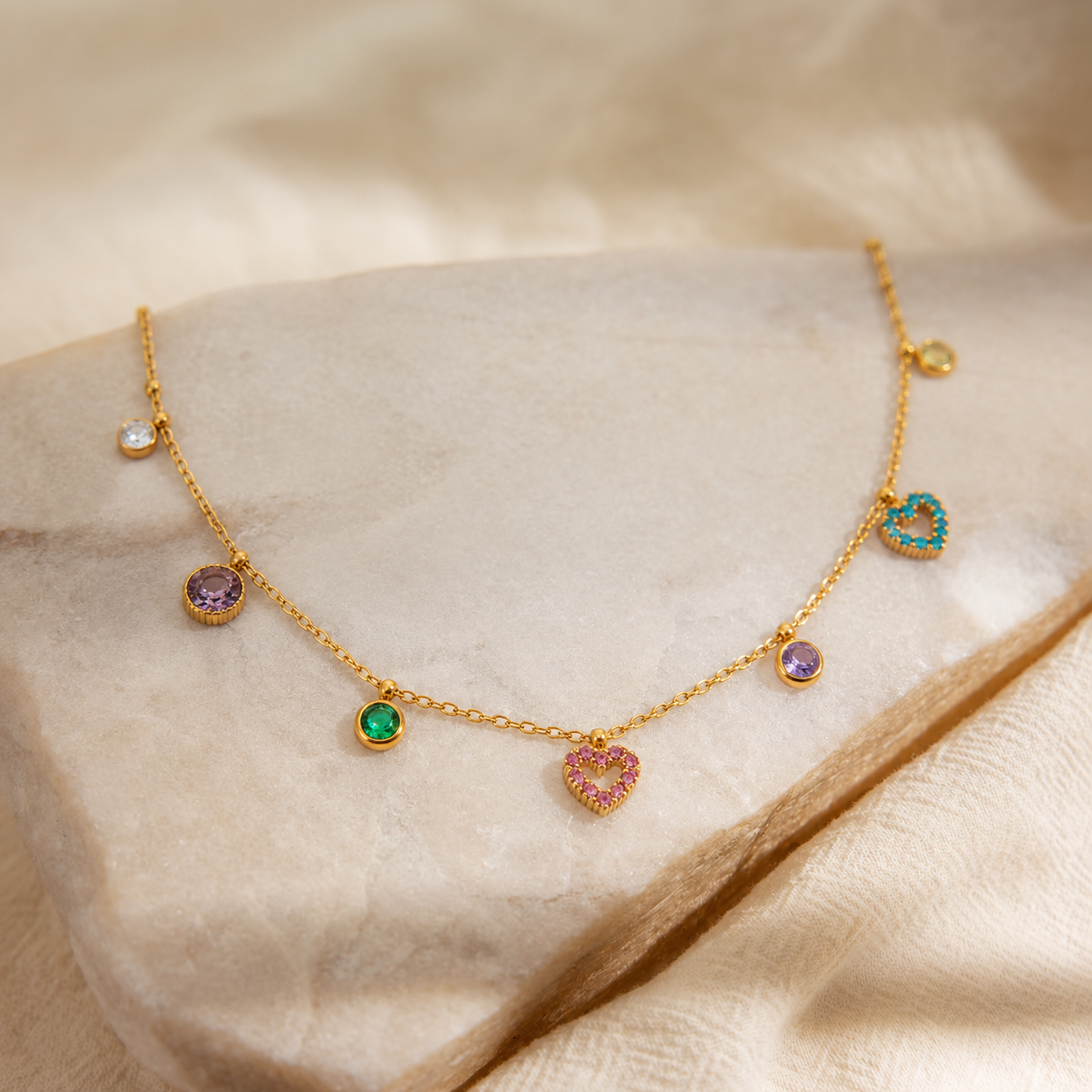 Velmira Hearts Necklace
