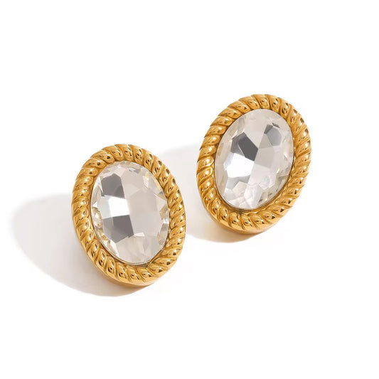 Pernia Oval Studs