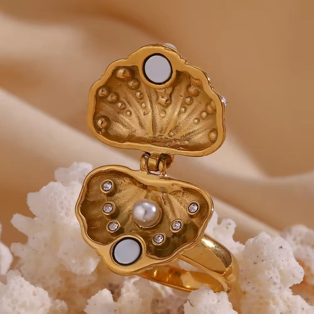 Magnetic Pearl Shell Ring