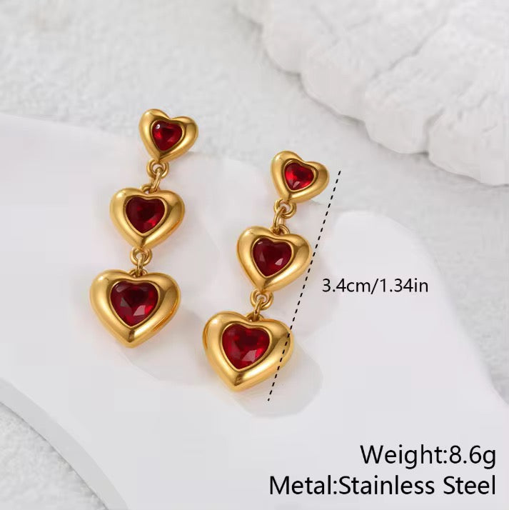 Mini Hearts Jelo Earrings