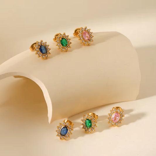Gold Diana Studs