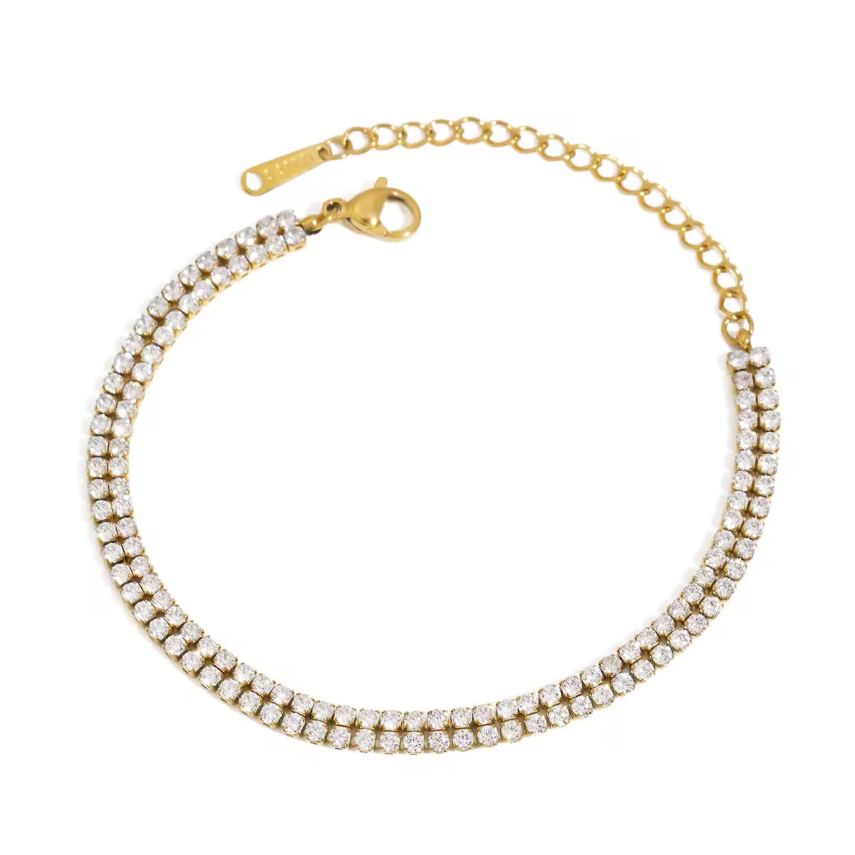 Double Zircon Tennis Bracelet
