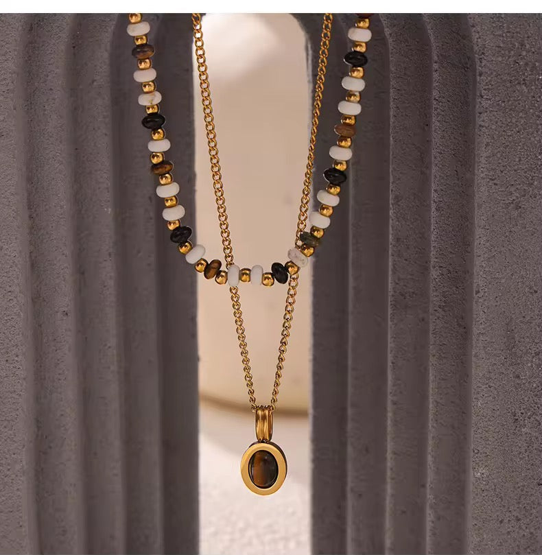 Brown Double Layer Necklace