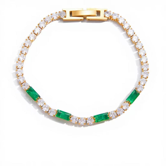 Emerald Baguette Tennis Bracelet