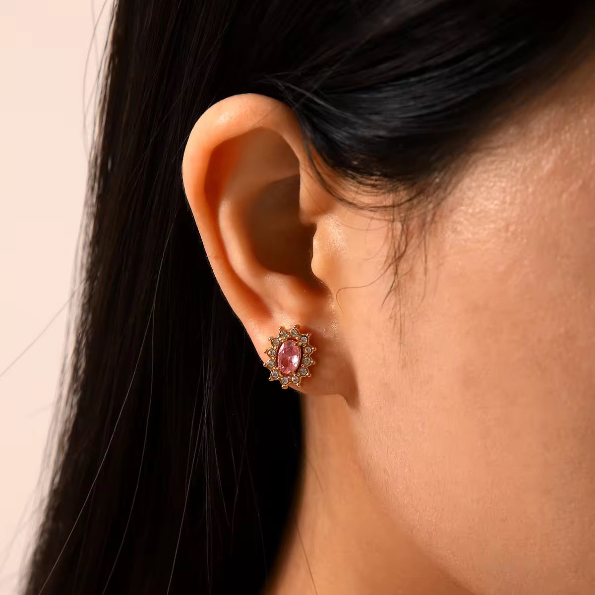 Gold Diana Studs